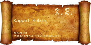 Kappel Robin névjegykártya